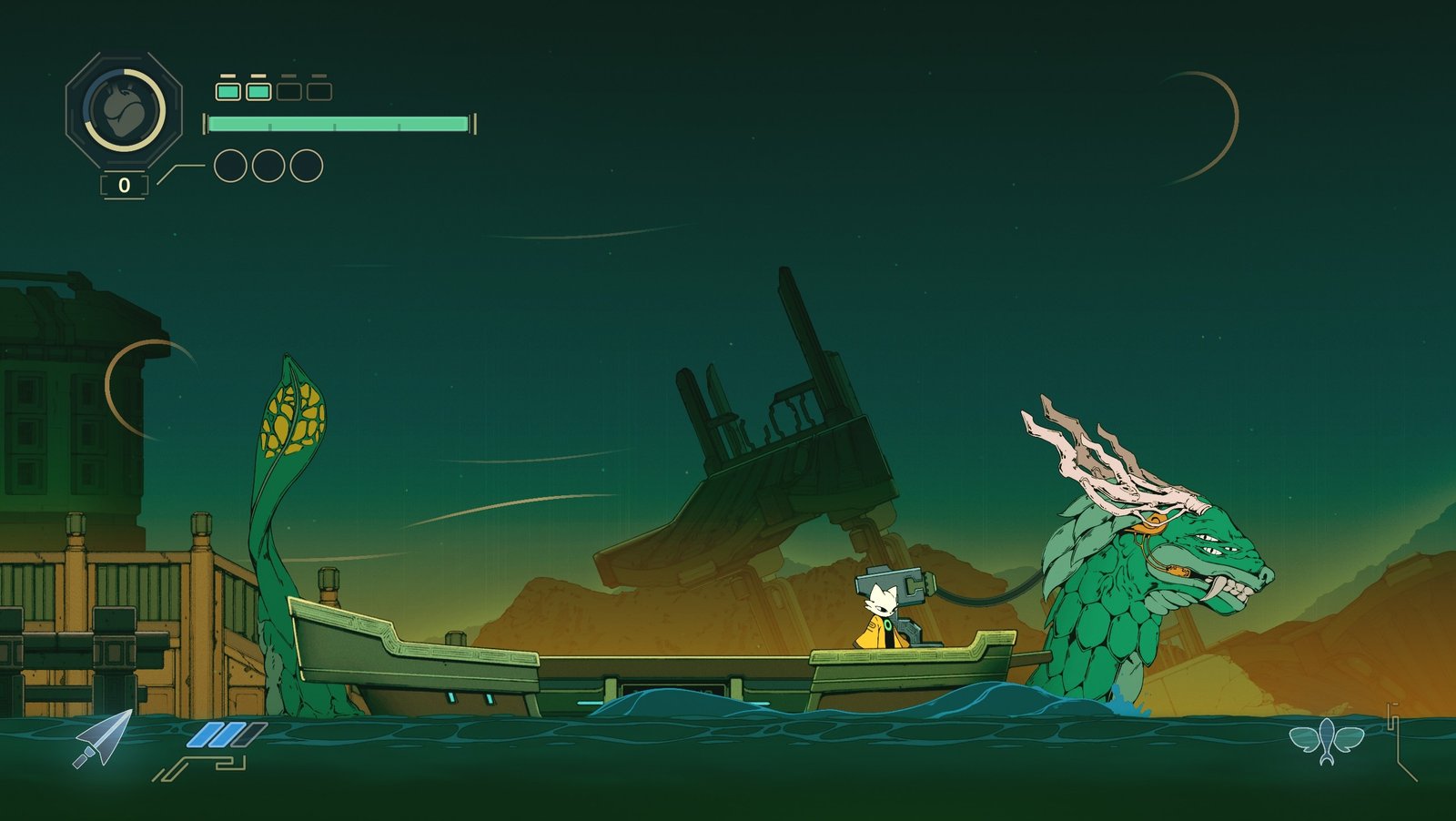 Lots of ways to get around the map, including sus dragon boat.
